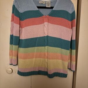 White Stag Multicolor V-Neck Sweater